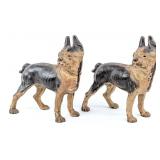 (2) Cast Iron Boston Terrier Doorstops