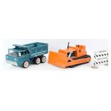 Structo Deluxe Dumper Truck, Bulldozer, and Road C