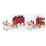 Cast Iron Overland Circus Band Wagon and Animal Wa