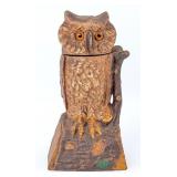 Book Of Knowledge Owl Turn Head Mechanical Bank