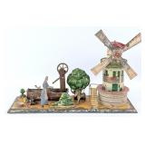 German Windmill Scene Steam Toy Accessory