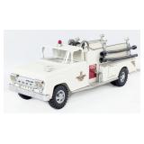 Restored White Tonka Suburban Pumper No. 5 Fire Tr
