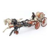 Cast Iron Hose Reel Horse Drawn Fire Wagon
