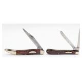 1940-64 Case XX Jigged Bone Slimline Trapper & Tex