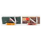 2007 & 10 Case XX Orange & Red Bone Tiny Trappers