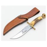 Case XX Stag Kodiak Bear Bowie Knife w/ Sheath