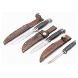 (3) 1940-65 Case XX Hunting Knives