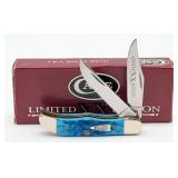 Ltd 2002 Case XX Caribbean Blue Bone Pocket Hunter