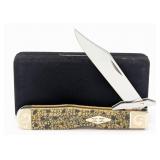 2021 Case XX Scroll Bolster Lizard Skin Olive Gree