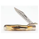 1977 Case XX Blue Scroll Stag Cheetah 5111 1/2