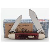 1996 Case XX Pocket Worn Old Red Bone Canoe Knife