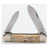 1998 Case XX Worm Groove Jig Burnt Bone Canoe Knif