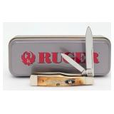 2005 Case XX Stag Small Gunstock Knife 5215 w/ Tin