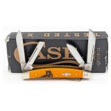 2023 Case XX Tiger Persimmon Orange Bone Small Con
