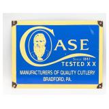 Case Tested XX Porcelain Advertising Sign