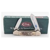 2006 Case XX Blue Scroll Scroll Bolster Stag Baby