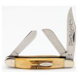 1977 Case XX Blue Scroll Stag Medium Stockman 5347