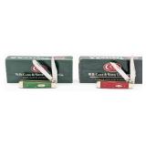 2007 & 09 Case XX Smooth Red & Olive Green Bone Ti