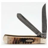 Ltd 1989 Case XX Rogers Bone Damascus Mini Trapper
