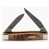 Ltd 1989 Case XX Rogers Bone Damascus Small Pen Kn