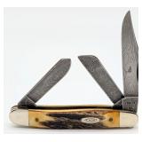1989 Case XX Stag Damascus Stockman 5347