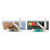 2001 & 05 Case XX Black & Jade Bone Pocket Hunters