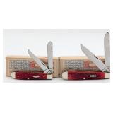 2021 & 22 Case XX Dark Red Bone Trapper & Mini Tra