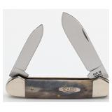 1993 Case XX Green Appaloosa Bone Canoe Knife 6213