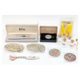 Case XX Merchandise - Belt Buckles, Pen, Bottles,