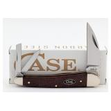 2025 Case XX Dark Red Burlap Micarta Seahorse Whit