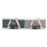 2002 & 15 Case XX Pitch Black & Hunter Green Bone