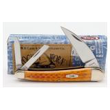 2008 Case XX Harvest Orange Bone Seahorse Whittler