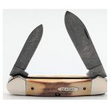 1995 Case XX Stag Damascus Canoe Knife 52131
