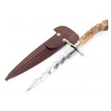 Crown Stag Criss Boot Dagger w/ Sheath