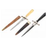 (2) Unmarked Antique Boot Daggers