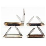 (4) Queen Cutlery Jigged Bone & Mother of Pearl Fo