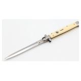 AKC 13in Synthetic White Switchblade Knife
