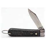 Schrade Walden Rough Black Press Button Switchblad