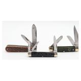 Vtg Boker, Voos, & OVD Jigged Bone Folding Knives