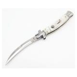 AKC 10in Faux Pearl Curved Switchblade Knife