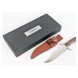 NIB Boker Solingen Smooth Wood Bowie Knife w/ Shea
