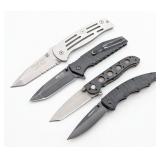 (4) Various Brand Modern Folding Knives