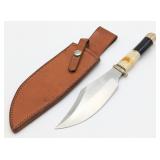 Custom Gordon Stag & Micarta Bowie Knife w/ Sheath
