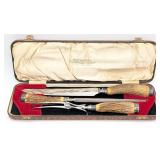 IXL George Wostenholm Stag Carving Knife Set w/ Ca