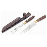 Argentine Mission Smooth Wood Carving Knife & Fork