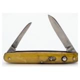 Remington Yellow Celluloid Double Switchblade Knif
