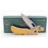 Moore Maker Synth Yellow Lockback Knife 7101LB w/