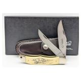 Ltd Schrade Cutlery Scrimshaw Bear Folding Hunter