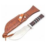 Custom Stacked Micarta Bowie Skinner w/ Sheath