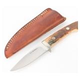 A.G. Russell Fossilized Mammoth Bone Drop Point Hu
